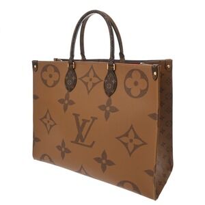 Louis Vuitton Canvas Reverse the Handbag Go On Brown Giant Monogram